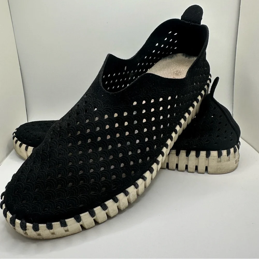 Ilse Jacobsen Tulip Flat Shoes Slip In Black Women's‎ Size US 7.5-8 EU 38